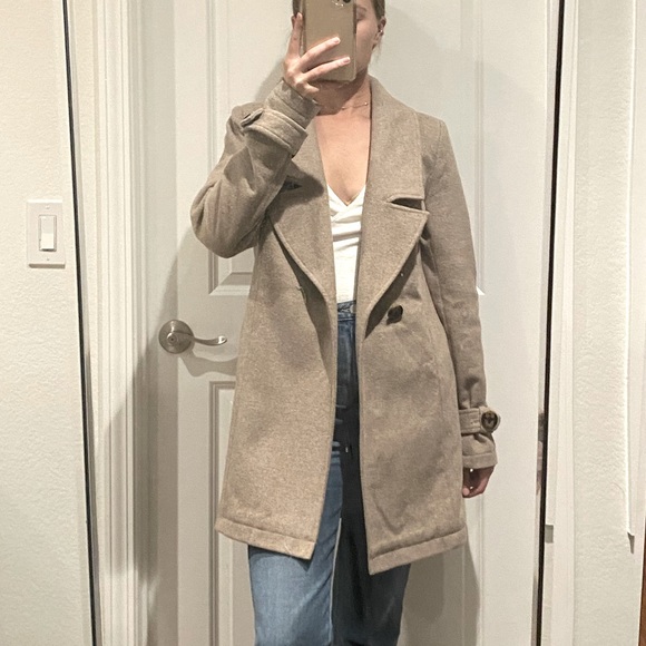 Covet Beige Wool Coat - Picture 1 of 5